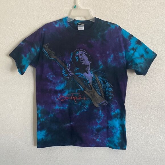 Liquid Blue Other - LIQUID BLUE Men’s 100% Medium Thick Cotton Tie Dye Jimi Hendrix T Shirt Size M
